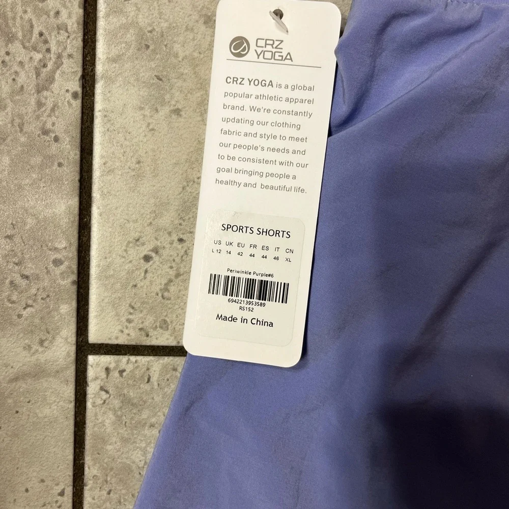 NWT CRZ Yoga Lavender Shorts - Picture 3 of 3